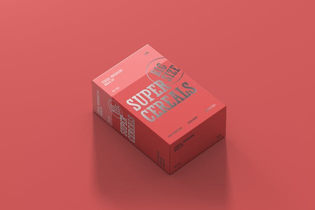 营养谷物食品包装大尺寸盒子样机 Cereals Box Mockup – Big Size插图(2)