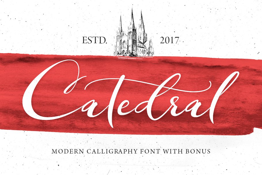 手写现代书法字体 Catedral – Script Font插图