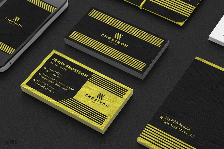 黑黄配色企业形象设计素材包 Black Yellow Corporate Identity PSD插图2