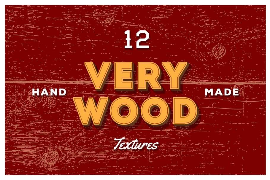 12款手工打造木纹肌理素材 12 Very Wood Vector Textures插图