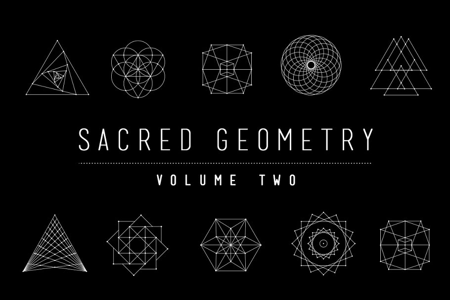 神圣几何矢量图形素材 Sacred Geometry Vector Pack Vol. 2插图1