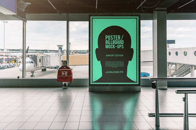 机场飞机海报广告牌样机模板 Poster / Billboard Mock-ups – Airport Edition插图(3)