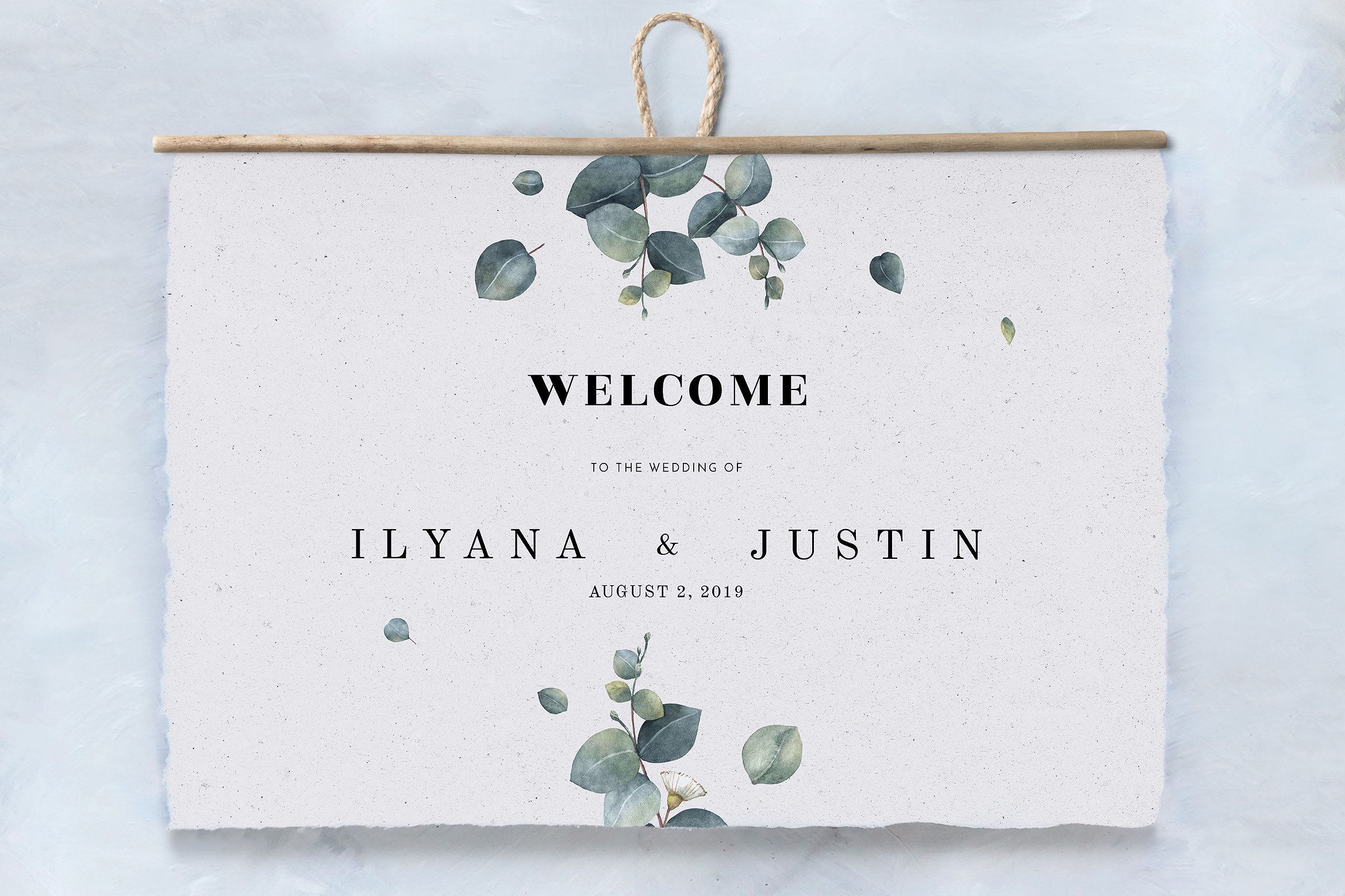 桉树树叶装饰婚礼设计套件 Eucalyptus Foliage Wedding Suite插图(2)