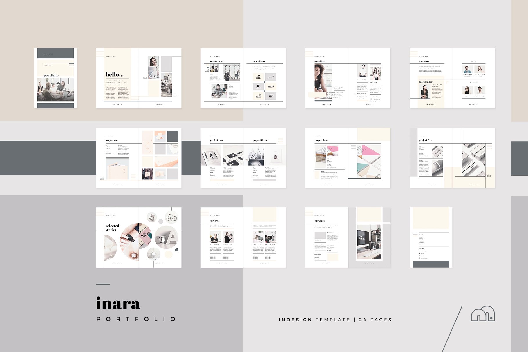 经典通用性企业宣传册设计模板 Portfolio – Inara插图(6)