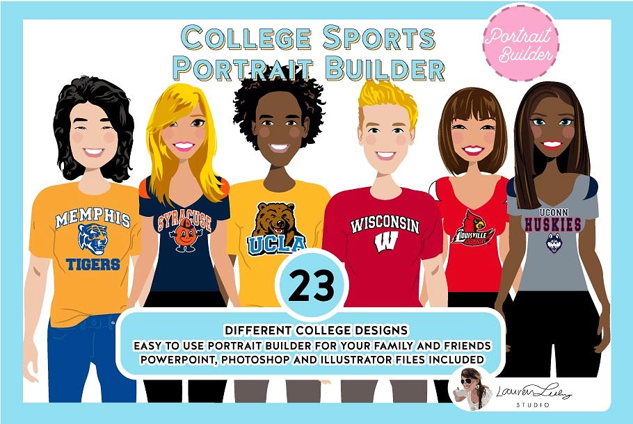 大学体育人物avatar形象素材包下载插图