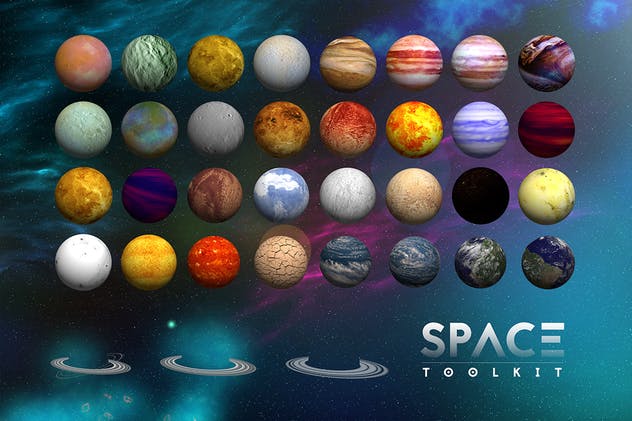 太空元素设计素材套件 Space Toolkit插图(2)