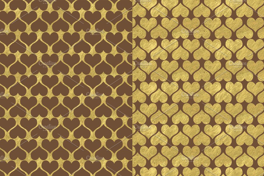 金属棕色背景金箔曲线形状图案 Brown and Gold Foil Backgrounds插图(1)