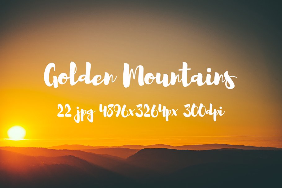 高清落日余晖山脉图片合集 Golden Mountains photo pack插图(11)