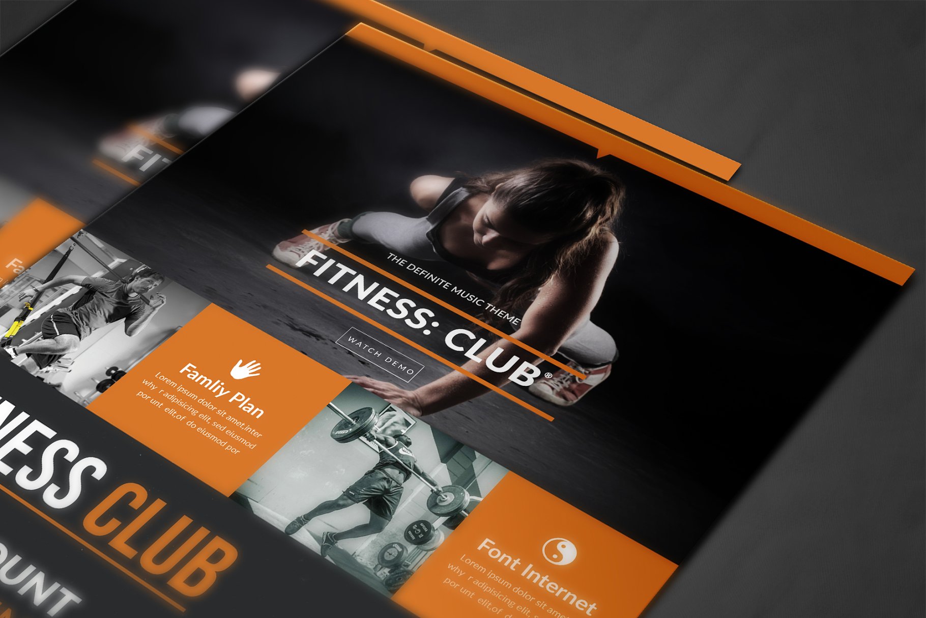 健身俱乐部宣传传单设计模板 Fitness Flyer插图(3)