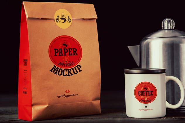 咖啡品牌展示样机模板 Coffee Branding Mockups插图(5)