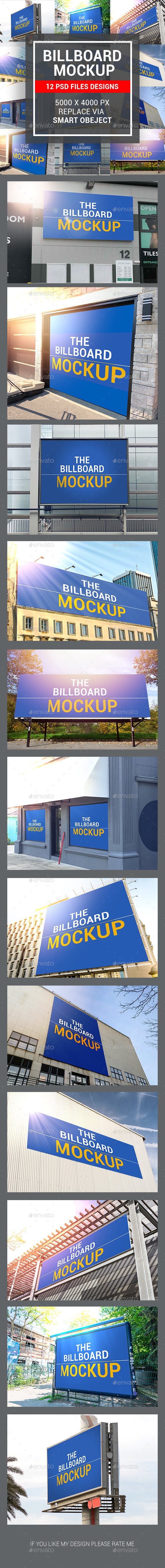城市户外巨型广告牌样机展示模板插图
