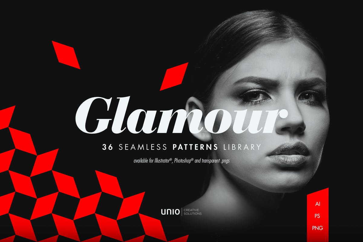 动感魅力包装设计几何图形花纹 Glamour Patterns插图