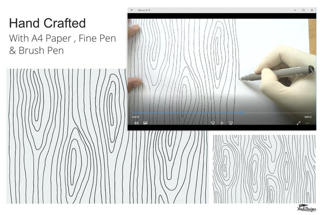 20款木材年轮纹理矢量设计素材 Wood Texture Vector插图3