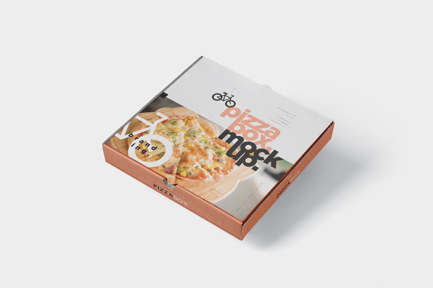 披萨外带包装纸盒设计图样机 Pizza Box Mock-Up – Grocery Store Edition插图(4)