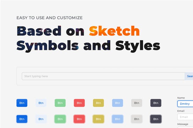 SAAS平台架构网站设计Sketch模板 SAAS Sketch Template – Mynx插图(4)