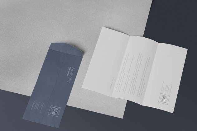 6款企业品牌VI设计展示信封&信纸样机模板 6 Envelope & Letter Mockups插图(1)