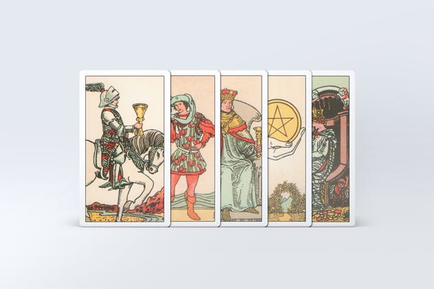 塔罗牌图案＆包装盒设计样机模板 Tarot Card Mock-Up插图6