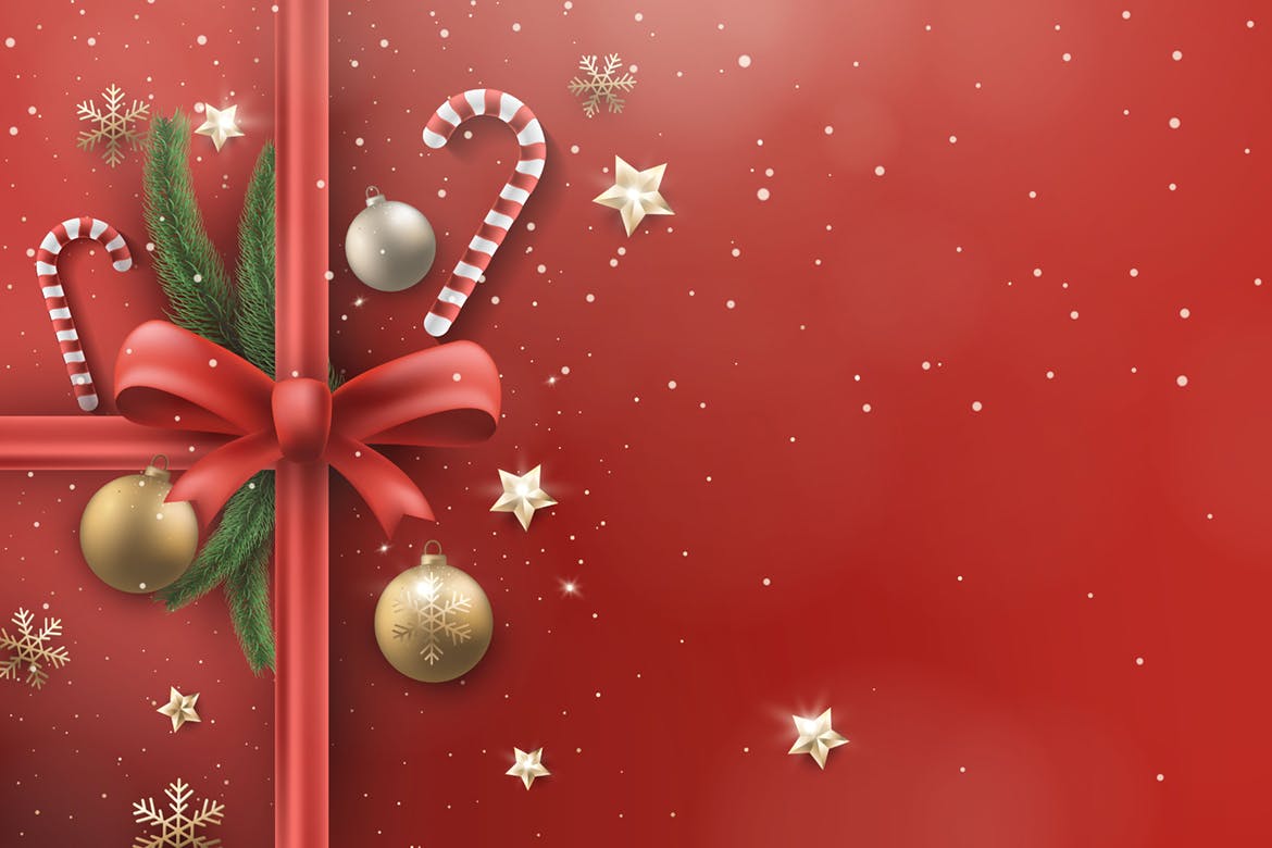5种设计风格圣诞主题矢量背景素材 Merry Christmas Vector Backgrounds插图2