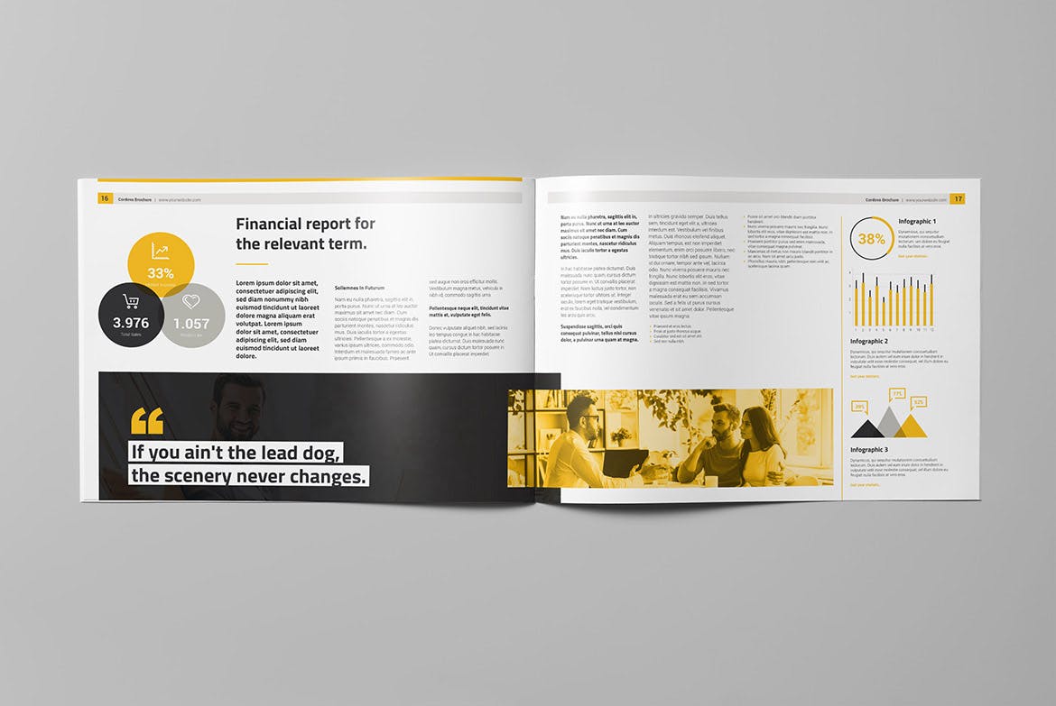 横版企业介绍宣传画册版式设计模板 Colorado Brochure Landscape插图(9)
