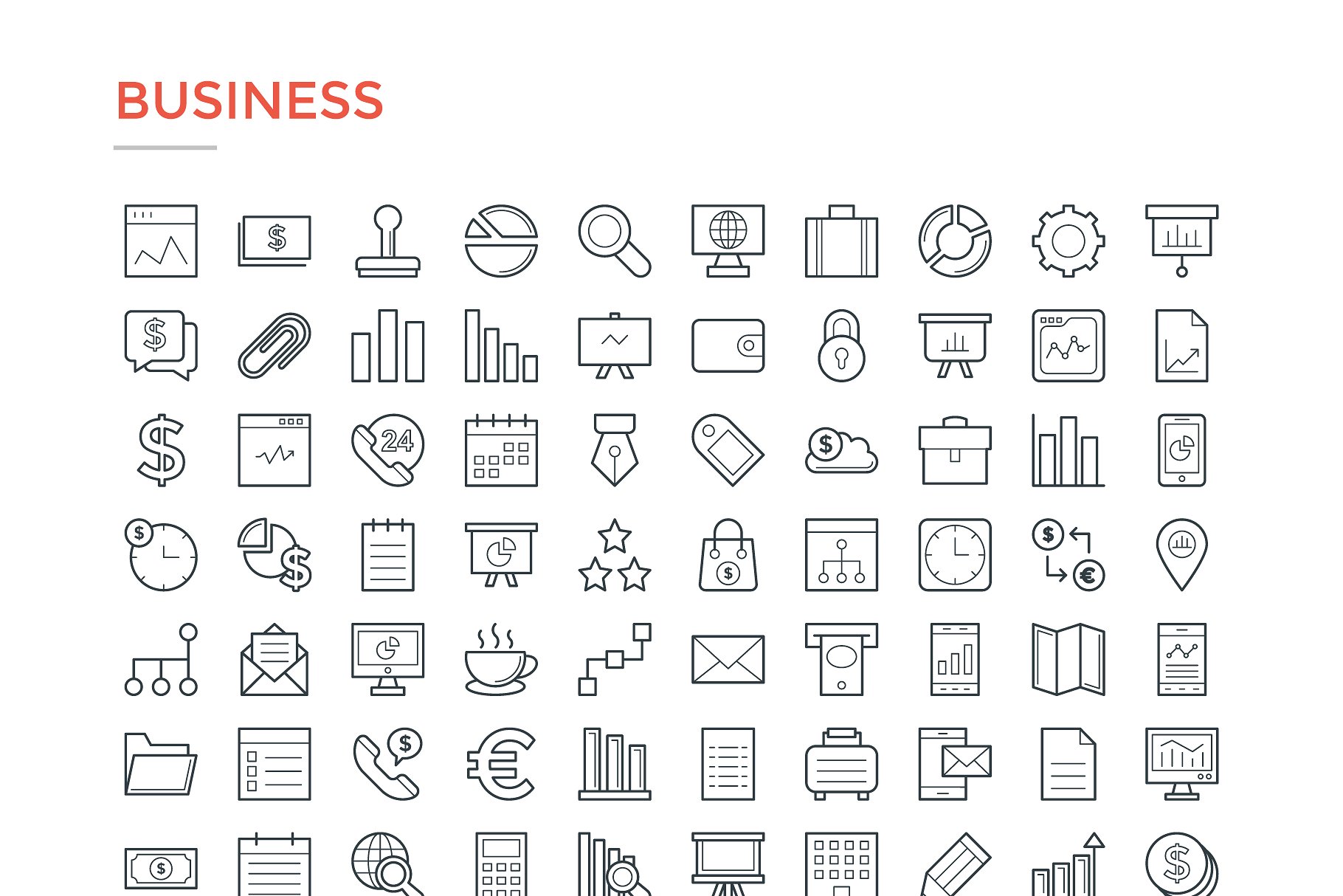 4800枚量贩式线条图标合集 4800 Line Icons Pack插图(1)