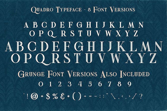 8款复古外观的英文衬线装饰字体 Quadro – Display Font插图3