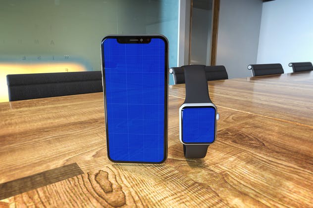 Apple智能手表&iPhone Xs手机样机模板 Apple Watch & iPhone XS插图(12)