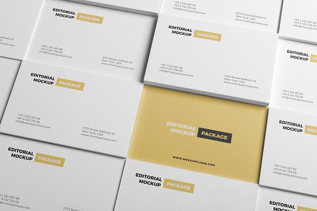 企业名片样机模板v2 Business Cards Mockup Vol. 2插图(4)