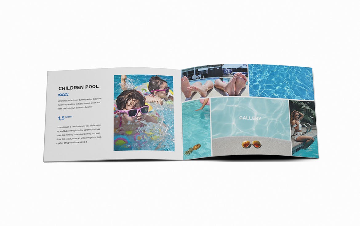 游泳培训招生简章/宣传册设计模板 Swimming A5 Brochure Template插图12
