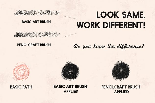 铅笔数码绘画AI画笔笔刷 Pencilcraft Brushes for Adobe Illustrator插图4