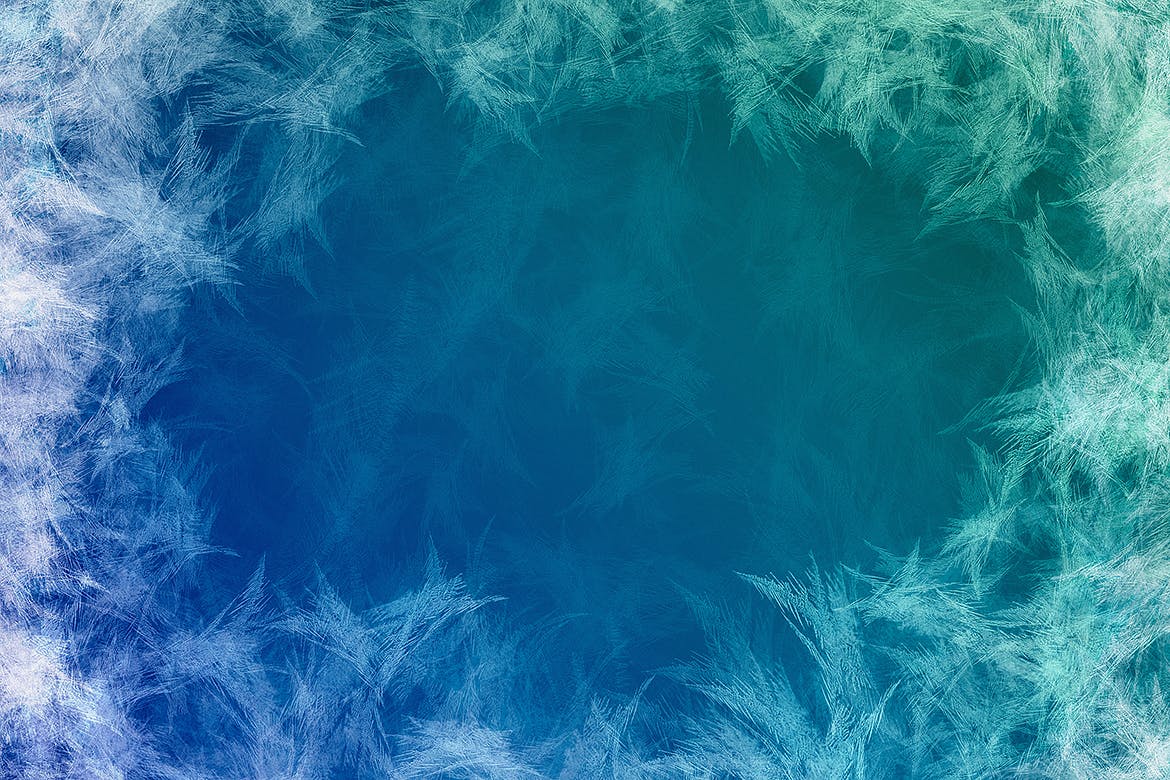 冬季梦幻冰霜装饰框高清背景图素材 Winter Frozen Frame Backgrounds插图(2)