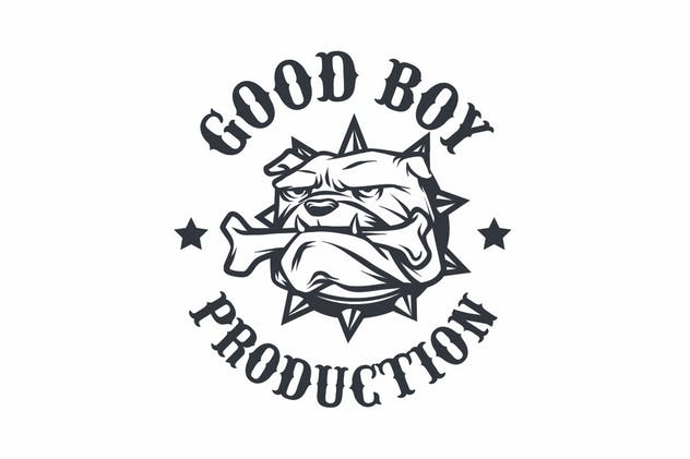 斗牛犬吉祥物Logo模板素材 Bulldog Mascot Logo插图(2)