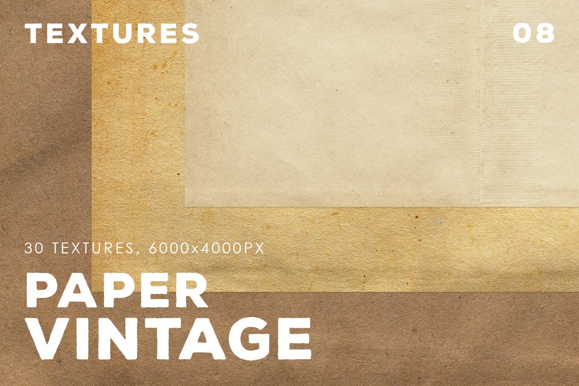 30种复古纸张纹理背景设计素材v08 30 Vintage Paper Textures插图
