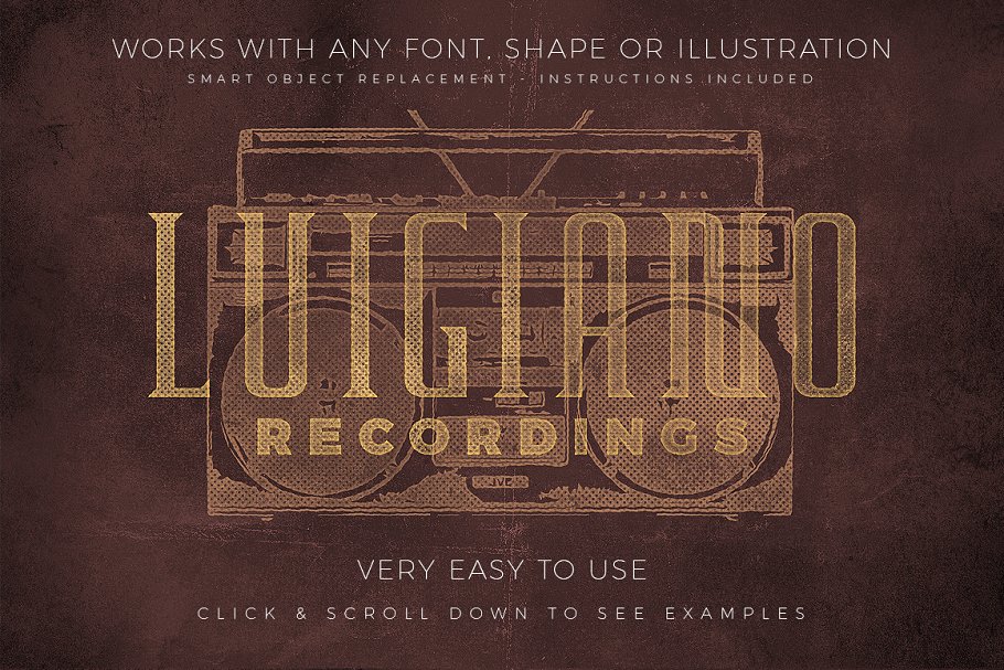 复古活版印刷效果图层样式 Vintage Letterpress Effects Vol.2插图(11)