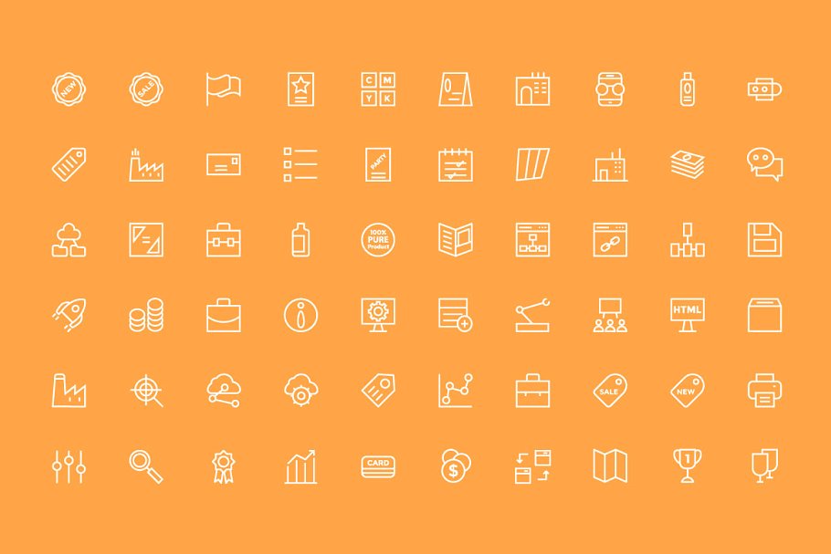 150+通信网络生产力＆开发设计图标 150+ Productivity & Development Icon插图(1)