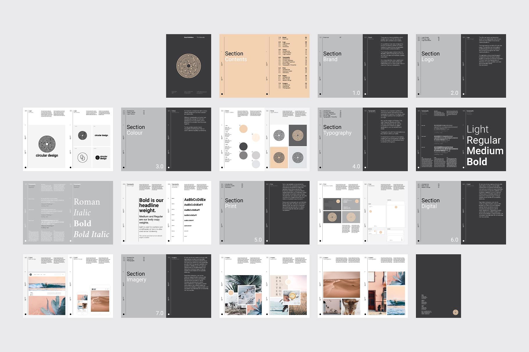 极简主义的品牌规范指南杂志InDesign模板下载 THE MINIMALIST / Bundle Pack [indd]插图(10)