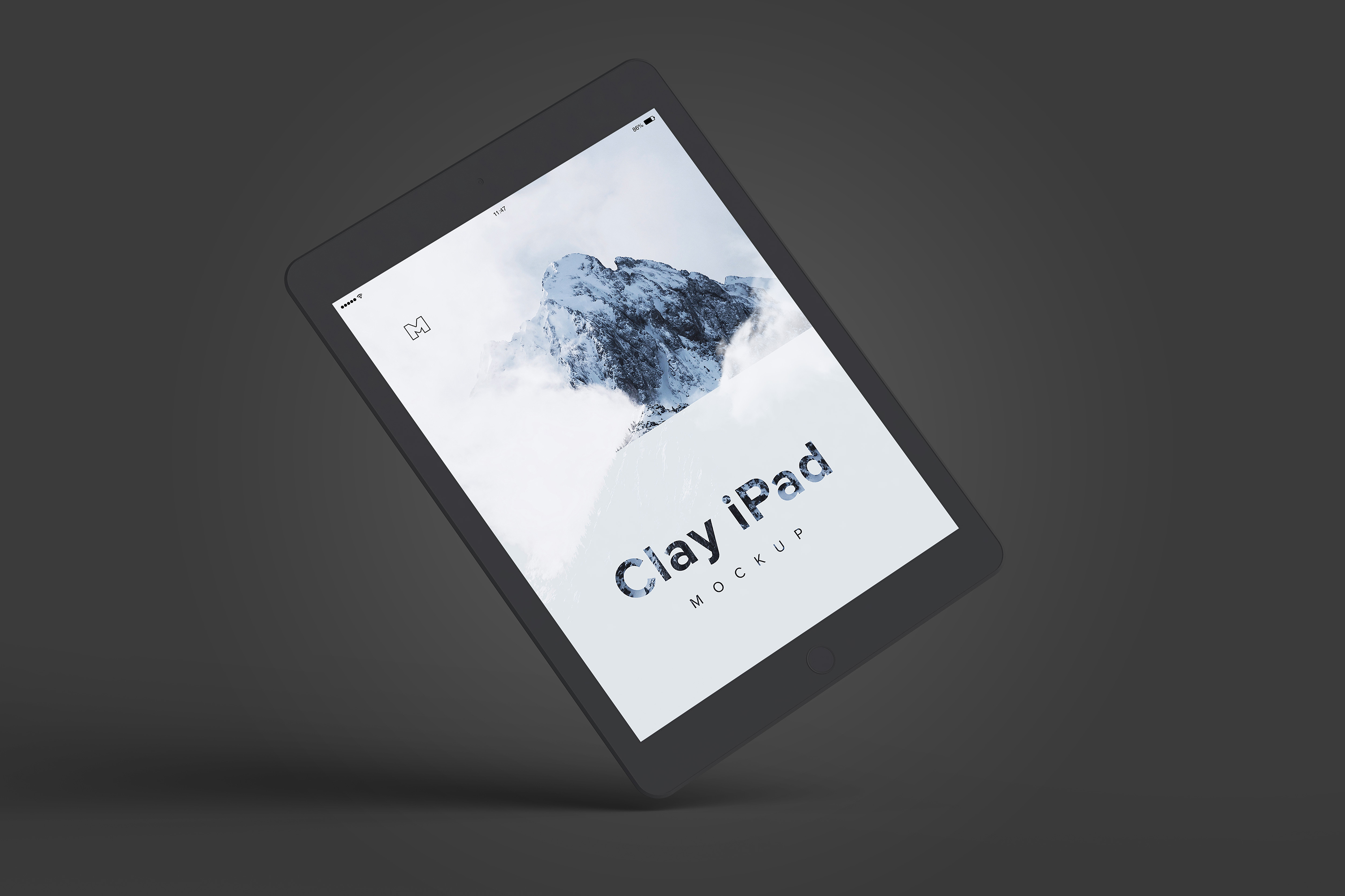 iPad平板电脑UI界面设计黏土样机06 Clay iPad 9.7 Mockup 06插图(2)