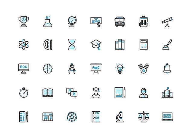 教育培训主题矢量图标素材 Education – Icons Pack插图(1)