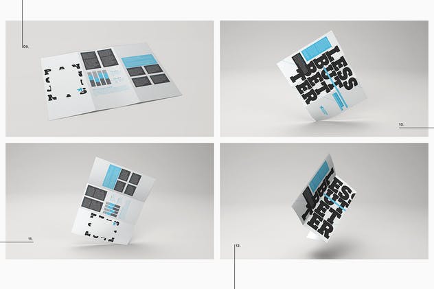 对折小册子传单样机模板 Trifold Brochure Mock-Up Pack插图4