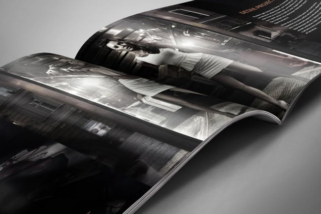 横向规格极简主义设计风格产品目录/企业宣传册设计模板 PORTOFOLIO BW – Brochure Lanscape插图(1)