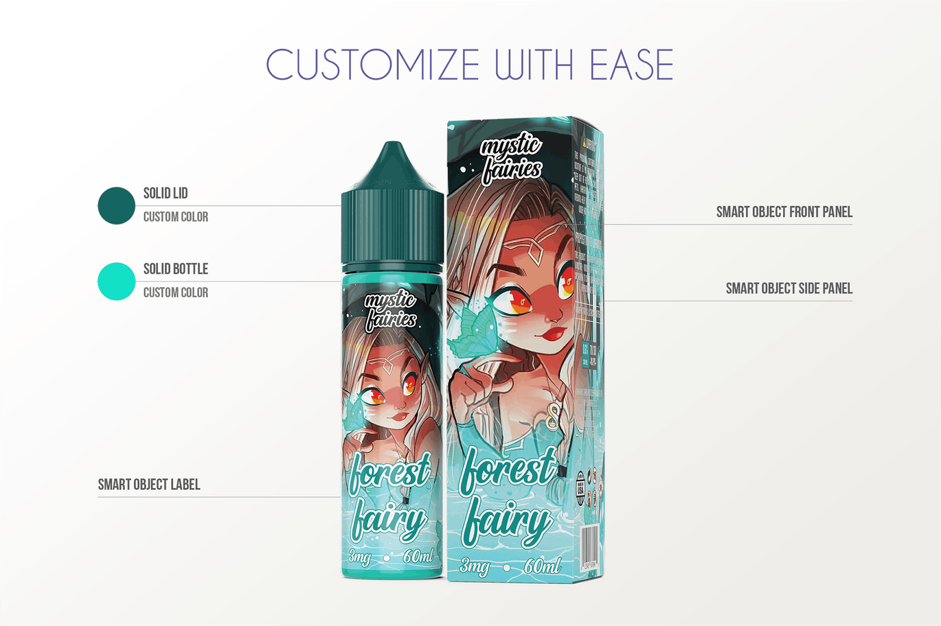 60ml容量装电子烟烟油瓶外观设计效果图样机 eLiquid Bottle Mockup v. 60ml-C插图(1)