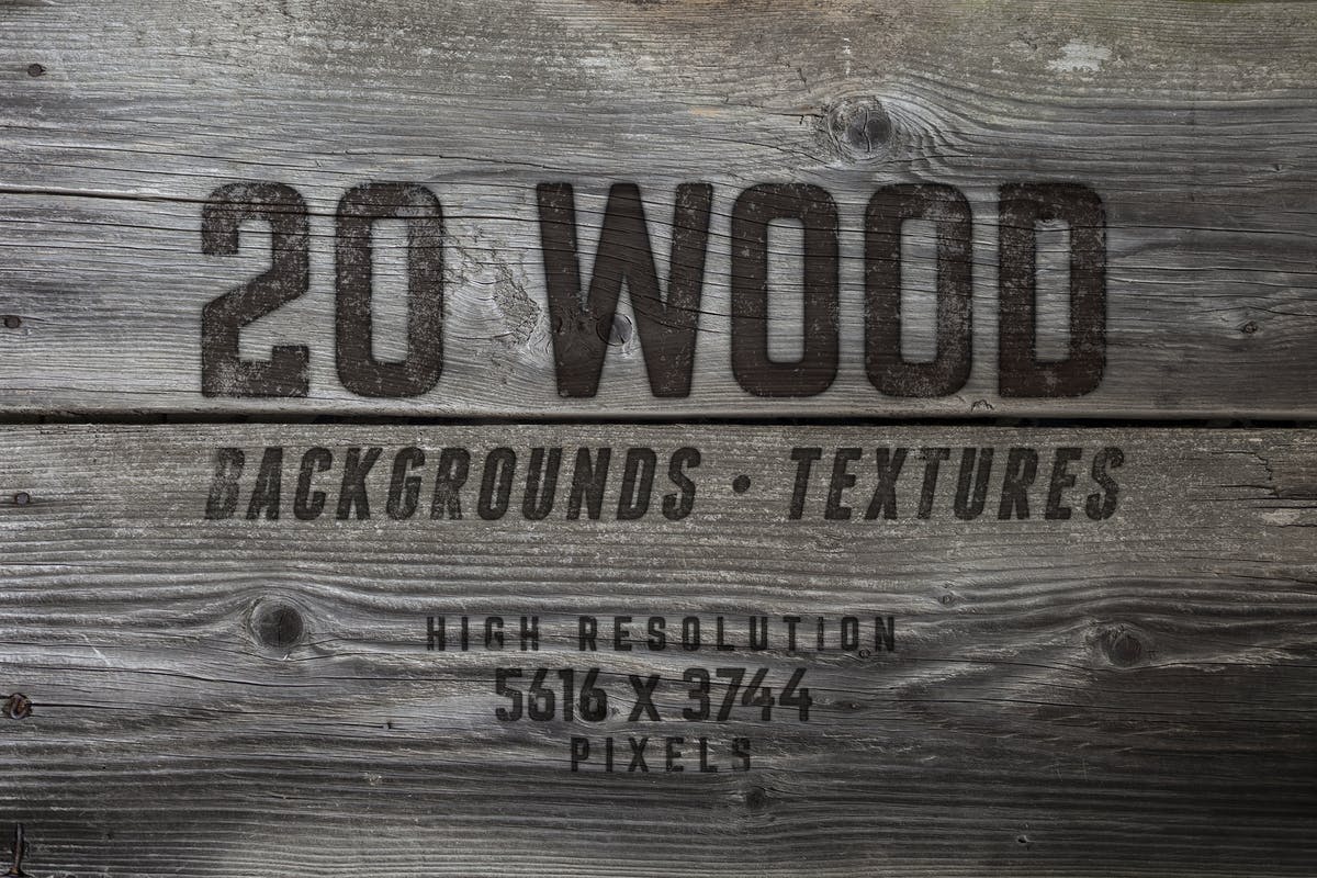 20个超高清实木木板纹理背景素材 20 Wood Textures / Backgrounds插图