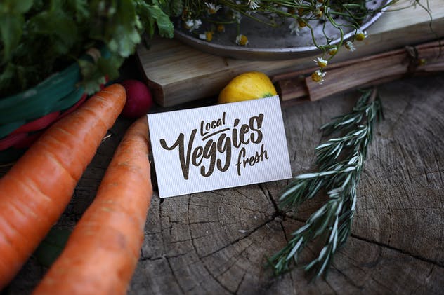 市场新鲜蔬菜食品样机 Market fresh Mock Up插图(1)