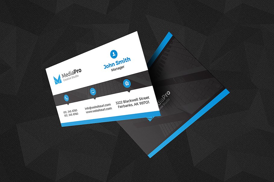 企业现代创意商务名片模板  Modern Creative Business Card插图(2)