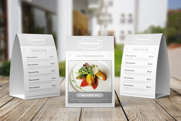 经典餐厅食品菜单设计模板 Classy Food Menu 4 Illustrator Template插图7