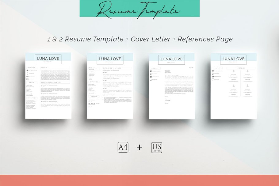 10合一简历模板合集 10 in 1 Resume Templates Bundle插图(9)