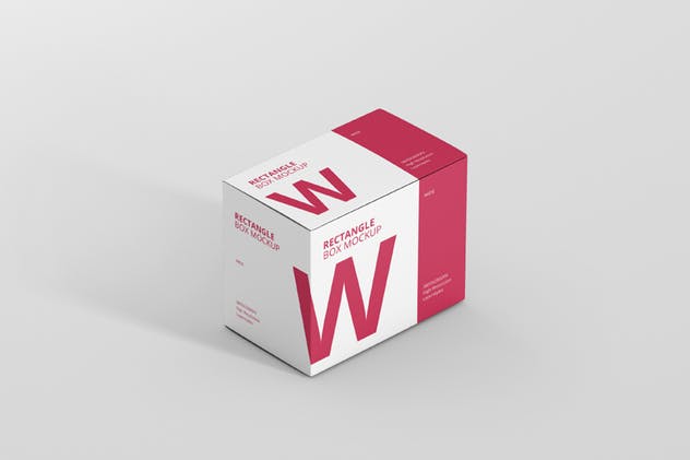 宽矩形大尺寸包装盒子样机 Box Mockup – Wide Rectangle Big Size插图(3)