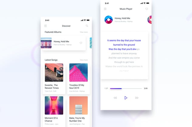 音乐、照片和媒体APP应用UI套件 Brake UI Kit 2.0 – Music, Photo & Media插图(2)