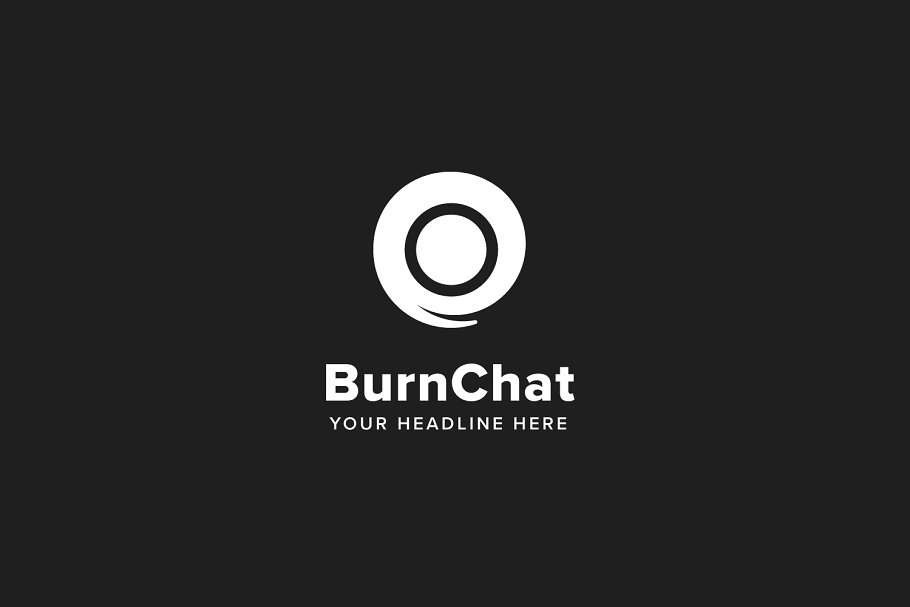 社交主题Logo模板 Burn Chat Logo Template插图2