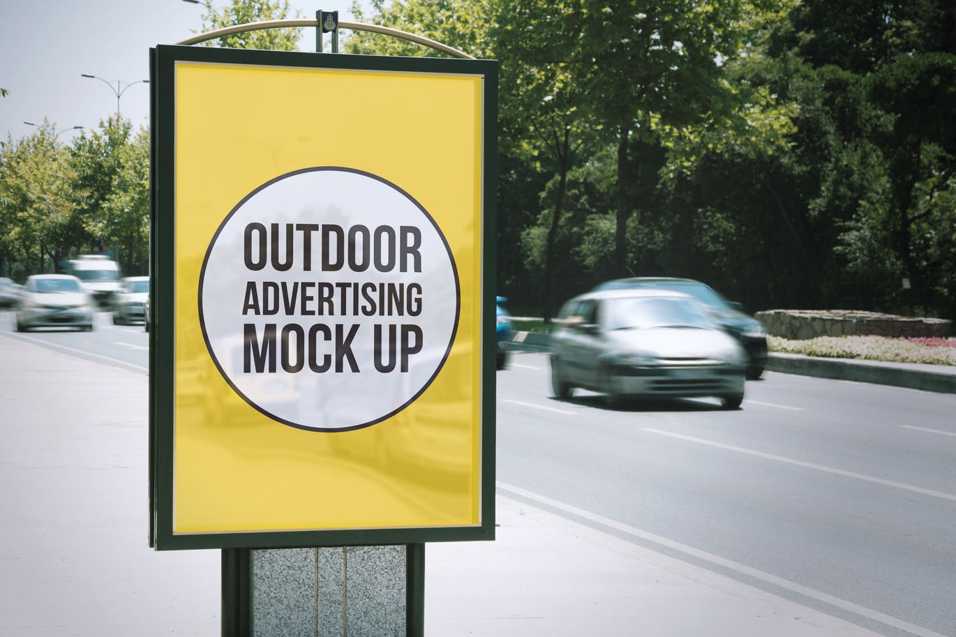 公路灯箱广告牌设计效果图样机#9 Outdoor Advertisement Mockup Template #9插图
