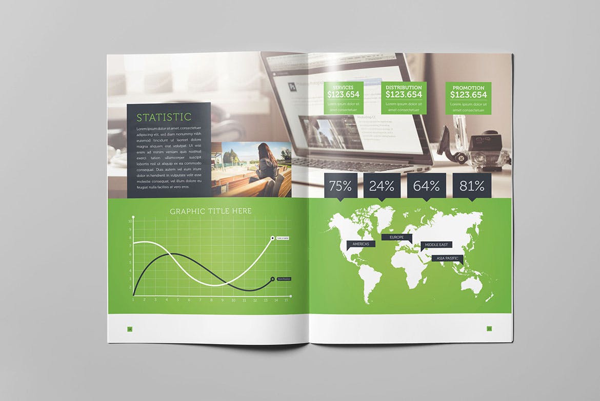 公司宣传册/企业画册设计INDD模板 Corporate Business Brochure插图1